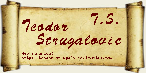 Teodor Strugalović vizit kartica